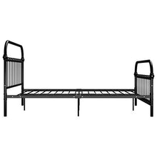 mewmewcat Struttura Letto Struttura in Metallo Nero Famiglia Pratico giroletto, Camera da Letto giroletto in Metallo Stile Moderno 213 x 171 x 109 cm (Lunghezza x Larghezza x Altezza)