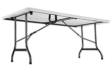 Nestling® Tavolo Pieghevole da Giardino Bianco Perfetto Come Tavolo da Campeggio, da Buffet, da Cucina | Tavolino Esterni Richiudibile a Valigetta con Maniglia | Heavy Duty Tavolo (Tavolo 1,8 m)