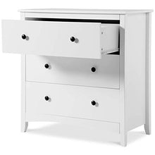 H-CAR Comodino con 3 cassetti Comò Bianco Comodino Comodino Mobiletto Grande Mobile Contenitore per Camera da Letto Bagno Soggiorno
