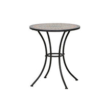 Siena Garden Tavolo Prato tondo in ferro con effetto mosaico, Ø60cm, Multicolore