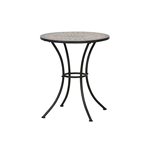 Siena Garden Tavolo Prato tondo in ferro con effetto mosaico, Ø60cm, Multicolore