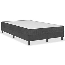Tidyard Letto a Molle Grigio Scuro in Tessuto 120x200 cm,con Materasso a Molle e Rete a Doghe Incluso,Facile da Montare
