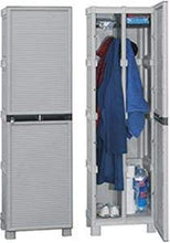 Armadio Armadietto spogliatoio in plastica con divisorio sporco pulito Cm-50x39x172