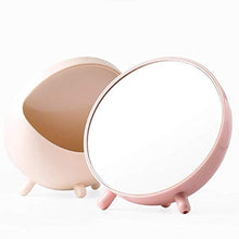 ADSE Specchio per Il Trucco Specchio cosmetico da appoggio Nordico con Organizer Specchio per Il Trucco da Tavolo Compatto, 2 Pezzi