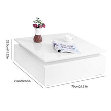 Tavolo da Comodino Moderno Gloss Gloss RGB LED Camice da Comodino Rettangolare Tavolo da tè Rettangolare con Stoccaggio Drawer220V