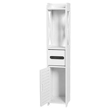 Governo della mobilia della Toilette del Bagno - 80 * 15,5 * 15,5 cm Governo della mobilia della Toilette del Bagno Armadio di Legno Bianco Scaffale di stoccaggio del Tessuto