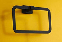 L-YINGZON Asciugamano Rack, cremagliera Mensole for bagno Scaffale Rack appendiabiti bagno tutto quadrato nero anello di fascia alta cremagliera americana cremagliera bagno Portasciugamani Accessori B