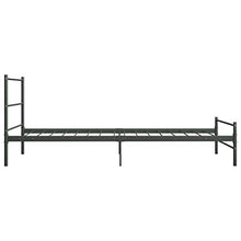BIGTO - Struttura letto in acciaio per camera da letto, colore: grigio, 90 x 200 cm