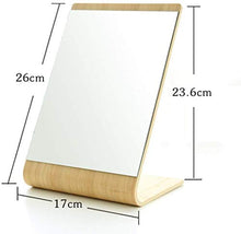 Specchio di Trucco Desktop Mirror Semplice Legno massello spogliatoio Specchio Portatile di Legno Desktop Mirror Pieghevole di Bellezza