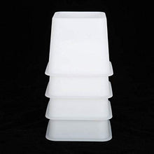 Yissone 4 Pezzi Rialzo Mobili 12X12 Cm Bianco Sicuro Durevole Divano Sollevatore per Poltrona Letto Divano Ampio Bordo Inferiore Aumentare Strumento di Sollevamento