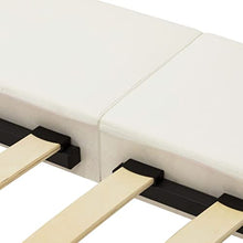 vidaXL Giroletto Imbottito Tondeggiante Elegante Robusto a Doghe Camera da Letto Telaio Struttura Letto Bianco in Similpelle 180x200 cm
