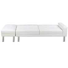 tuduo divano letto dimensioni del Poggiapiedi 83 x 44 x 40 cm (L x L x H) in pelle artificiale divano poltrona per tutto in offrant un spazio di sedile confortevole bianco Canape Camera