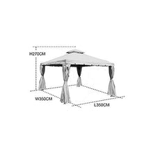 HLZY Gazebo da Giardino 12x12 FT Villa Garden Gazebo Patio Padiglione, Backyard Gazebo Patio Tende e Gazebo del baldacchino, for Giardino, Patio, Prati, Le Parti Tettoia da Esterno