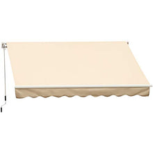 Outsunny Tenda da Sole per Esterno Avvolgibile a Manovella, Copertura Impermeabile, Metallo e Alluminio, Beige, 400x250cm
