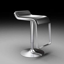 SGHH-UK Pelle sgabelli da Bar Bar Stool Faux Kitchen Sgabello Sgabello Nero Sedile Regolare 60-80cm