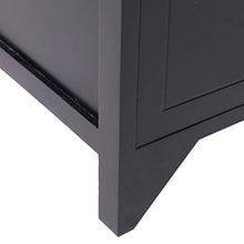 FAMIROSA Armadietto con 6 Cassetti Nero 60x30x75cm, Legno di Paulownia