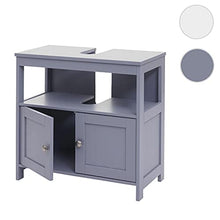 Mendler Arredo bagno mobile sottolavabo HWC-B63 MDF verniciato 30x60x60cm grigio