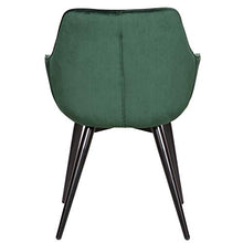 WOLTU BH153gn-2 Coppia Sedie Sala da Pranzo Poltrona con Braccioli per Soggiorno in Velluto Verde Gambe in Metallo