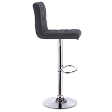 WOLTU BH32sz-2 Sgabelli da Bar Sedia Cucina Alta con Schienale Senza Braccioli Girevole Tessuto di Lino/Cromato Nero 2 Pezzi