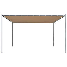 E E-NICES Gazebo con Tetto Piano 4x4x2,4 m Beige