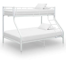 BIGTO - Struttura letto a castello in metallo, per camera da letto, colore: bianco, 140 x 200 cm, 90 x 200 cm