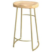 YUANP Sgabelli da Bar Altezza del Bancone Moderno Sedie per Bar Ristoranti caffè Casa Cucina Sala da Pranzo Seduta in Legno Gamba in Metallo Dorato,72CM
