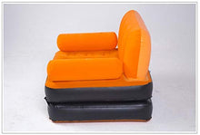 HongTeng Divani Divano Gonfiabile della Pelle Scamosciata Singolo Divano Pigro casa Esterna Campeggio Portatile Letto Siesta Sedile + Pompa elettrica 64 × 191 × 97 cm