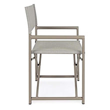 Set da 2 sedie regista in alluminio da giradino richiudibili, struttura in alluminio e textilene, coppia di poltrone, sedia regista da esterno (Ecru)