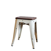 Binglinghua Industriale Rustico retrò in Metallo Top in Legno Sgabello Bar Bistro Cafe Kitchen Chair Loft Infradito Colorati Estivi, con finte Perline