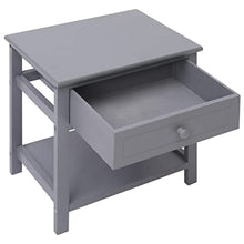 vidaXL 2X Legno Paulonia Comodini Stile Tradizionale Rustico Semplice Solido Resistente con Cassetti Stand Tavolini Notte Tavolinetti Grigi Comò