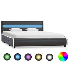 SKM Giroletto con LED Antracite in Similpelle 140x200 cm (45.6kg)