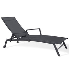 Sigtua Sdraio da Giardino, Lettini da Giardino, Lettini Poltrona Ergonomica con Struttura in Acciaio, Mare Spiaggia Piscina, Arredo Esterno,197 X 72 X 99CM, Grigio