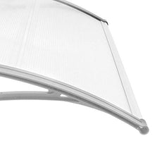 PrimeMatik - Pensilina 80x60cm in policarbonato per Porta o Finestra per Esterno Grigio