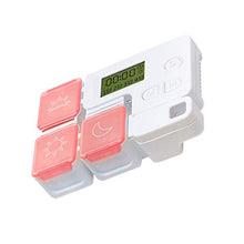 Healifty Portapillole Digitale 3 Scomparti Portapillole con Promemoria Allarme Farmaci Dispenser per Pillole Organizzatore Senza Batteria Rossa