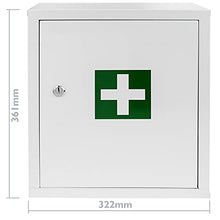 PrimeMatik - Armadietto di Pronto Soccorso in Metallo. Cassetta Medica a Muro 322 x 140 x 361 mm