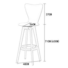 Sedie Da Bar Moderne In Stile Industriale Set Di 2， Counter Sedie Da Bar In Legno Da Cucina Da Casa ， Sgabelli Da Bar Girevoli A 360 ° Con Schienale Alto sedile da pub ( Colore : Black-Chair frame 2 )