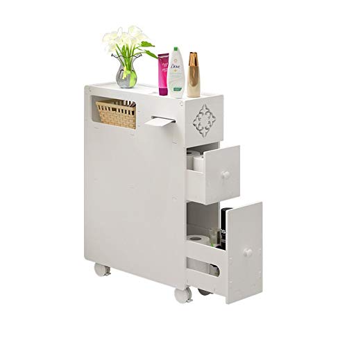 SuDeLLong Cassettiere in plastica per Abbigliamento Bagno Cassetto Piedi Governo Storage Unit Rettangolare Cassetto Torre 19.5X53X65cm (Color : White, Size : 19.5X53X65cm)