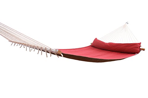 MacaMex California Hot Chocolate Kingsize Familienhängematte Amaca, Colore: Rosso, 140x18x18 cm