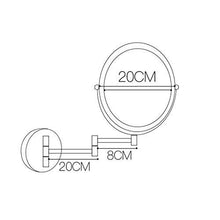 Specchio per Il Trucco, LED 8 Pollici Specchio Ingranditore Pieghevole A Doppia Faccia 3X (Colore: Argento, Dimensioni: 8 Pollici 3X)