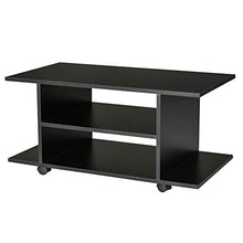 homcom Mobile Tv Design Moderno con Ruote Legno 80 × 40 × 40cm Nero