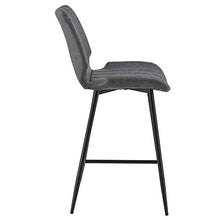 [en.casa] Sgabello da Bar Planica 102,5 x 46,5 x 51 cm Set di 6 Similpelle Alcantara Imbottito Grigio Scuro