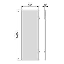 EMUCA - Specchio estraibile per interni di armadio, specchio mobile interno regolabile, 340 x 1000 mm, finitura grigio metallizzato