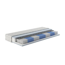 MSS - Materasso a molle insacchettate a 7 zone, altezza 20 cm, 180 x 200 cm, H2, con rivestimento trapuntato, colore: Bianco