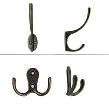 PietyPet 25 Pezzi Ganci Appendiabiti Doppio Polo Accappatoio Gancio Rustico Gancio Asciugamano Gancio retrò Appendiabiti a Parete Gancio per Cappelli Cappelli Abbigliamento Retro