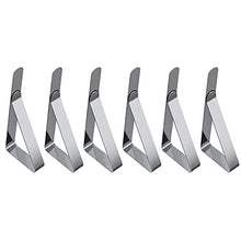ZGHYBD 6 / 12PCS Clip per Tovaglia da Esterno (Argento) Clip di Fissaggio per Tovaglia in Acciaio Inossidabile con Regolazione Dell'addensamento, per Picnic, Giardino, Cucina, Festa (6PCS)