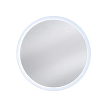 Bahama - Set di mobili da bagno, 4 pezzi, colore: bianco, lavabo 80 cm, illuminazione indiretta, specchio rotondo con illuminazione a LED, tavolo da lavanderia, mobiletto per lavabo, armadio alto