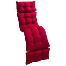 Beenle-Icey Cuscino Imbottito Per Sedia A Sdraio, Spiaggine E Poltrone, Cuscini Lettini Prendisole, Ricambio Per Chaise Longue E Sedie Da Giardino, Esterni, Veranda, 180 * 55 * 10CM (Vino rosso)