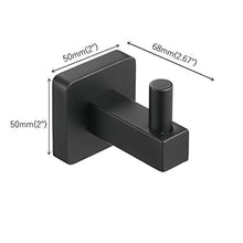 Ganci portasciugamani Appendiabiti a Parete Porta Asciugamani, Gancio Appendiabiti Porta Accappatoio,gancio bagno 2 pezzi nero accessori da cucina Gancio Acciaio Inossidabile Bagno da Parete Leekayer
