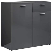 vidaXL Credenza Grigio Lucido 80x36x75 cm in Truciolato
