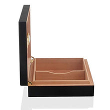 Humidars Cigar Humidor - Cigar Humidor Box pieghevole Caso Cigar Accessori legno di cedro con umidificatore igrometro for mantenerlo fresco .Scatola di immagazzinaggio di cigari di grande capacità